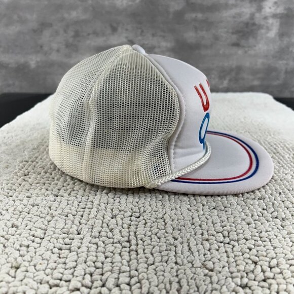 Vintage USA Olympics Mesh Snapback Trucker Rope Hat OSFA Puffy Print White - Picture 6 of 10